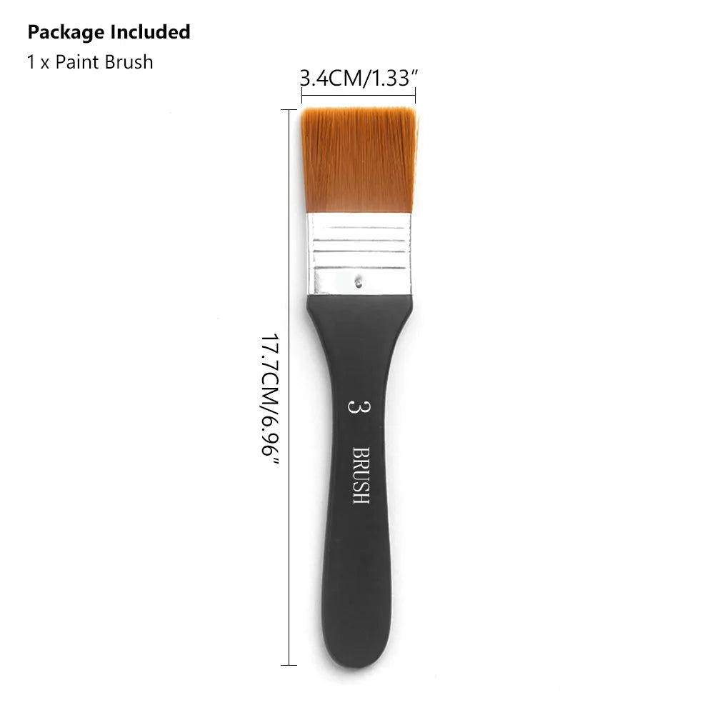 Nylon Paint Brush Wooden Handle