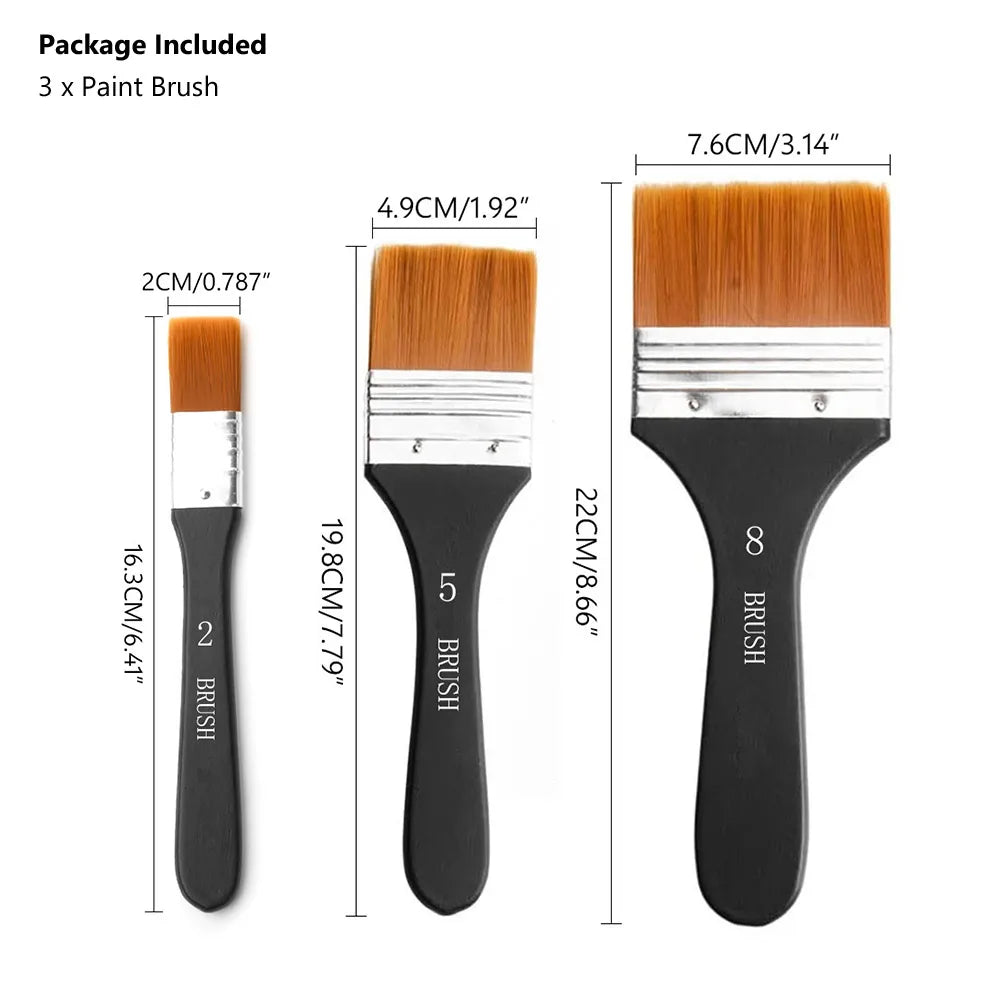 Nylon Paint Brush Wooden Handle