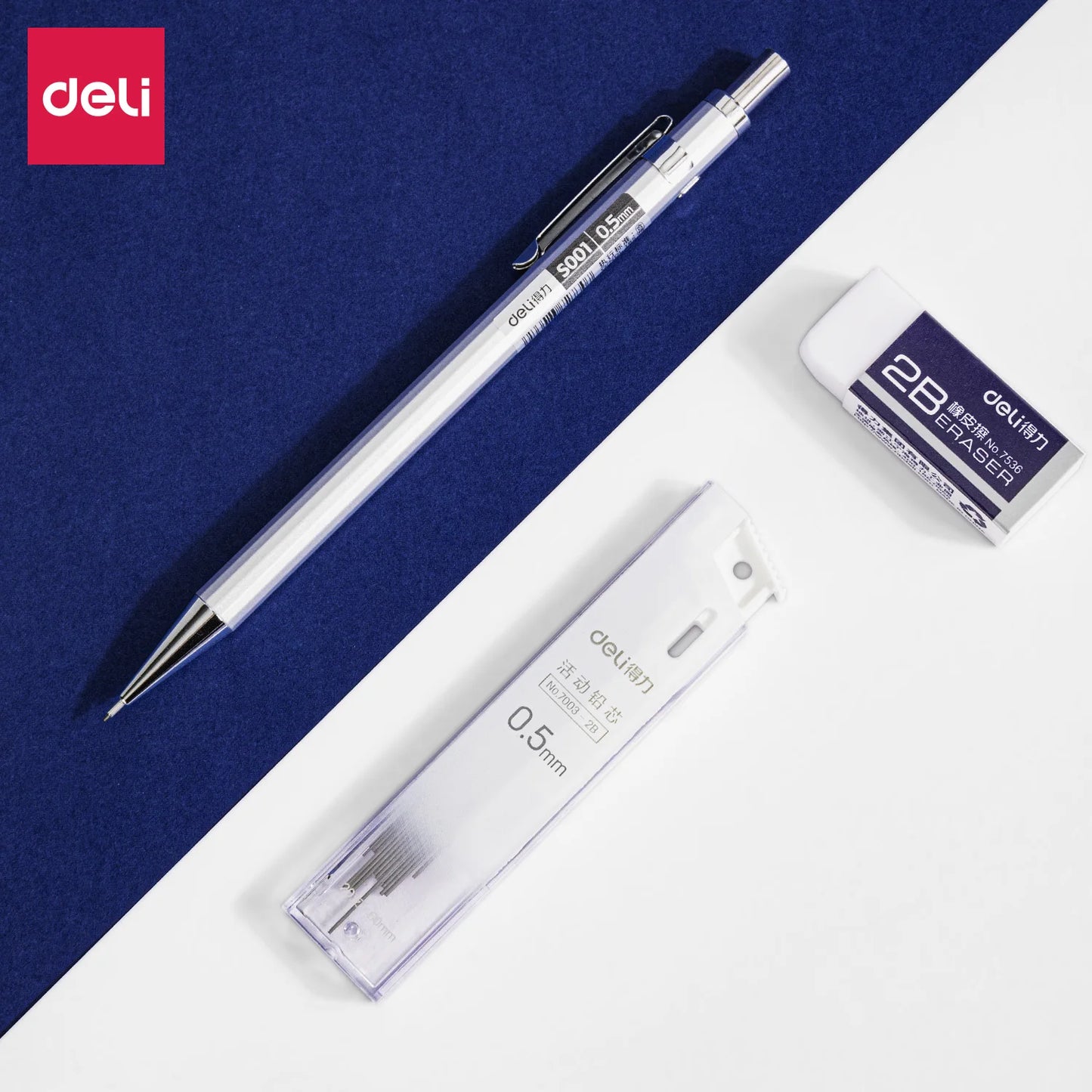 Deli Mechanical Pencil Set 2B 0.5mm