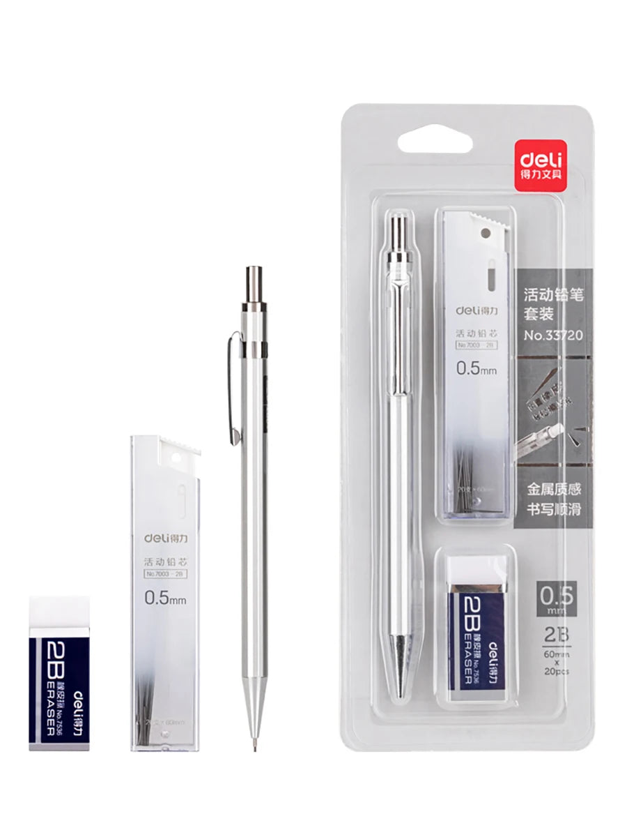 Deli Mechanical Pencil Set 2B 0.5mm