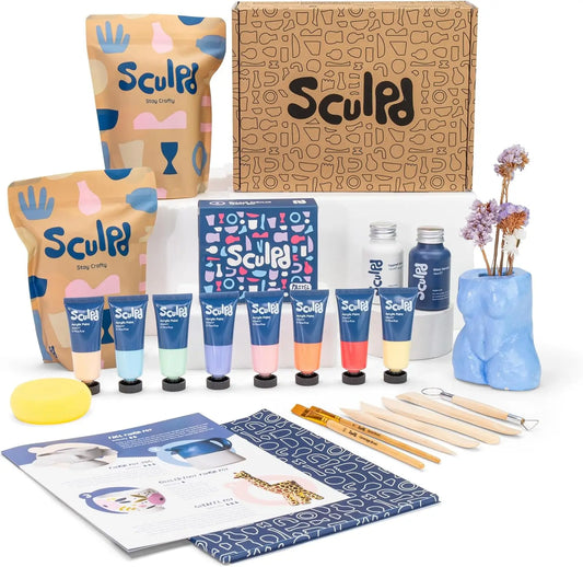 Sculpd Pottery Starter Kit Air Dry Clay