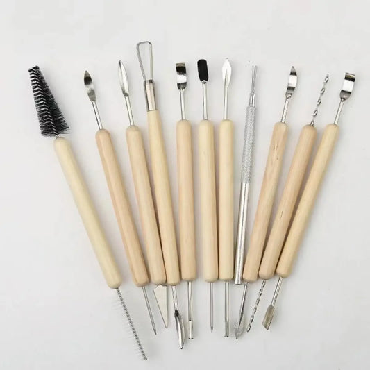 11Pcs Pottery Clay Sculpting Modeling Tool Set