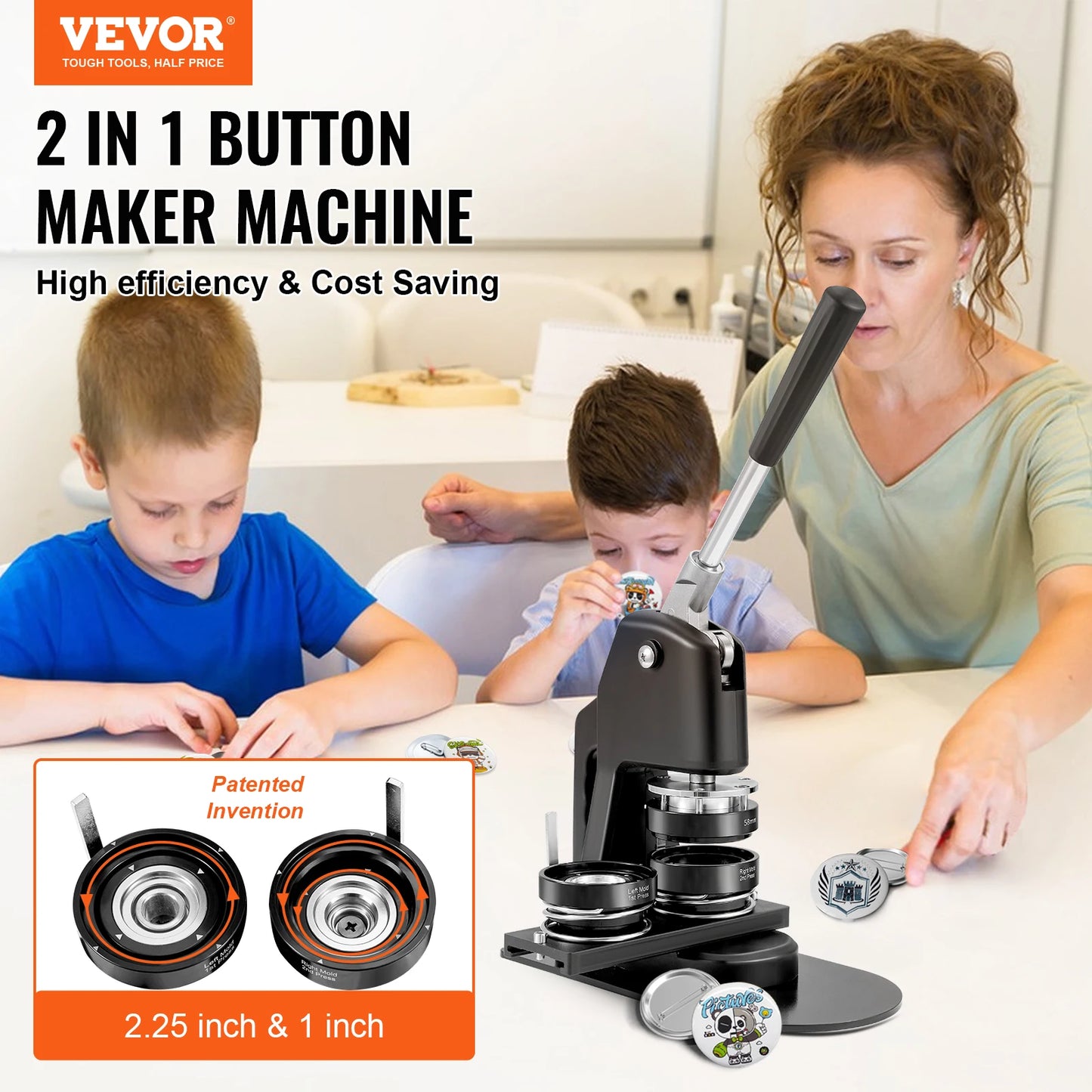 Badge Maker Machine with 500Pc