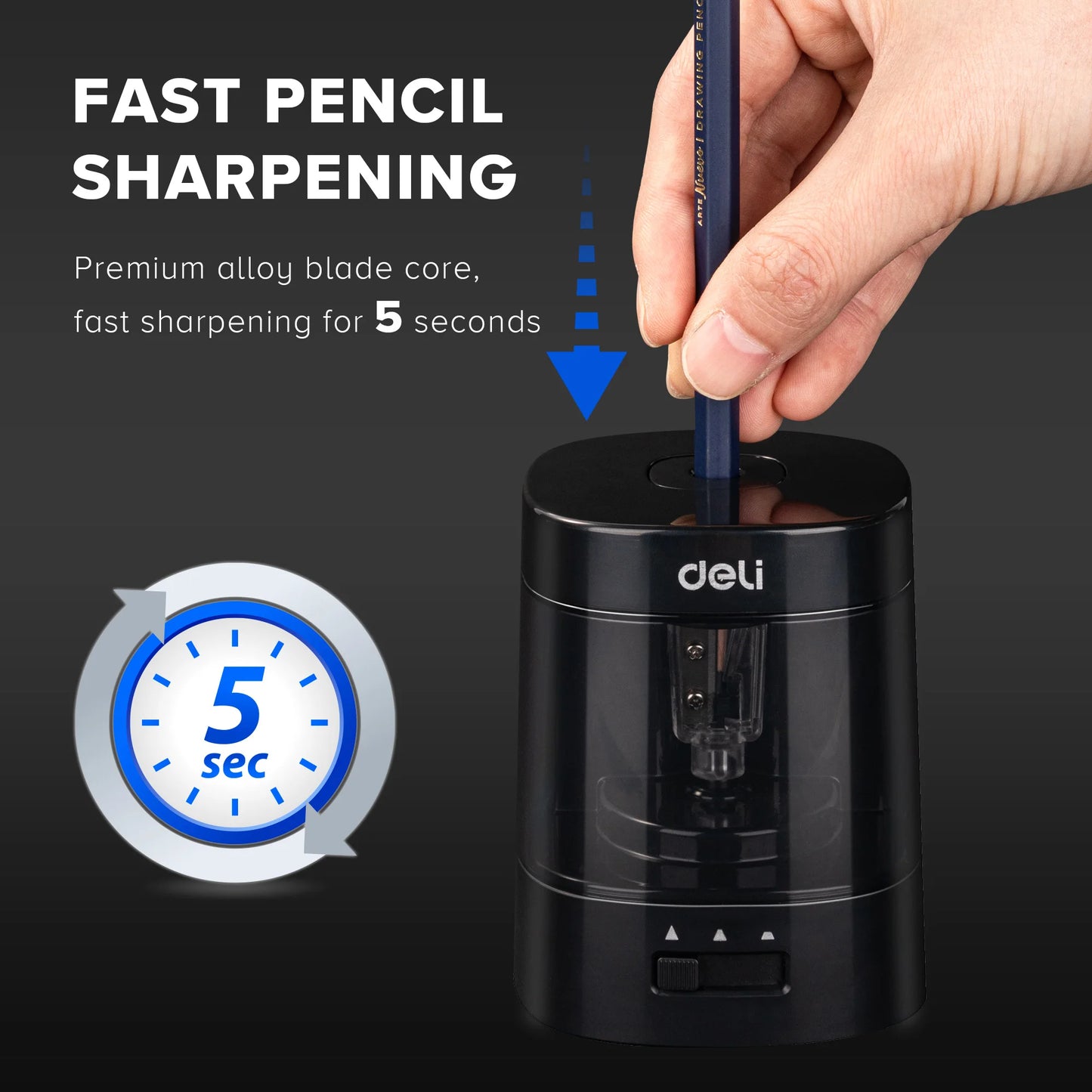 Deli Electric & Battery Pencil Sharpener