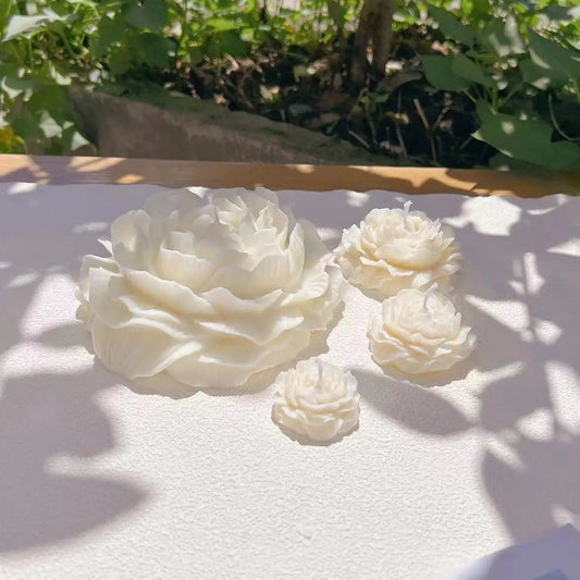 4 Sizes Peony Flower Casting Molds Kit